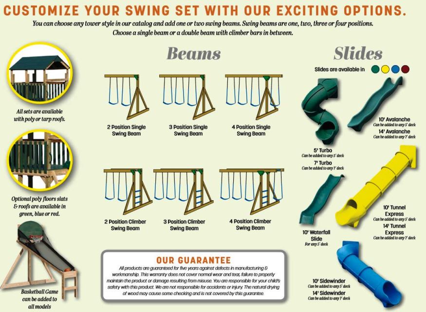 Wood Swingset Accessories Baltimore MD